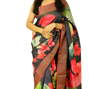 Tussar Multi Color Sarees
